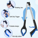 Tottist 6 Pack Grabber Reacher Tool for Elderly, 32" Extra Long Litter Stick Lightweight Handy Claw Grabber for Arm Extension Garbage Gripper Trash Pick up Litter Picker Garden(Blue Classic)