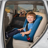 nuzzpawur Medium Dog Car Seat, Hard Bottom Car Seats Cover for Dogs, Waterproof Non-Slip Foldable Back Seat Extender for Small to Medium Size Dog, Backseat Cover for Dogs in Vehicle SUV Truck, Black M