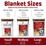 Nxwdwqa Personalized Christmas Dog Blanket Throws with Photos, Custom Christmas Pet Blanket, Dog Gifts for Pet Lovers, Customized Puppy Blanket for Adult Kid Birthday Fathers Mothers Valentines Gift