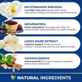 Nicotinamide Adenine Dinucleotide Precursor & Senior Dog Supplement,Dog Cognitive & Calming Chews,Dogs Vitamin Supplement,Supports Dogs Anti-Aging,Cognitive Health & Anxiety Relief,Promotes Relaxation