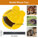 Mouse Trap Bucket - Mouse Traps Indoor for Home - Multi-Catch, Auto-Reset, Humane or Lethal Rat Trap - ABS Material - 5 Gallon Bucket Compatible-4pack