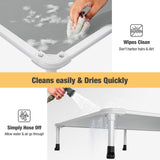 Veehoo Chew Proof Elevated Dog Bed - Cooling Raised Pet Cot - Silver Aluminum Frame and Durable Textilene Mesh Fabric, Unique Designed No-Slip Feet for Indoor or Outdoor Use, Grey, X-Large, CWC2003