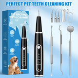 MIONJO Dog Tartar Remover for Teeth, Plaque Remover with LED Light Teeth Cleaning Kit 5 Modes for Dogs and Cats, Black