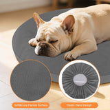 Dog Bed Covers Replacement Washable Waterproof Round Bed Protector for Donut Bed & Dog Couch, Gray 45 Inch