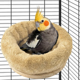 DBNESS Medium Bird Nest for Cage, Removable Plush Parrot Hammock Bed, Winter Warm Resting Perch Platform for Budgies Cockatiel Conure Parakeet Hamster