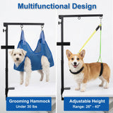 Dog Grooming Arm for Table, 26" - 40" Adjustable Height, Includes Clamp, Hammock, No-Sit Nooses, Home/Salon Use Foldable Pet Grooming Kit for Small and Medium Pets for Nail Trimming & Drying