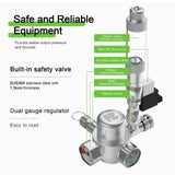 FZONE 5.5L Aquarium CO2 Generator System Carbon Dioxide Reactor Kit with Regulator and Needle Valve for 600-800g Raw Material