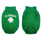 Grewear Personalized Dog Sweater, Custom Knit Sweater with Clover Embroidery, St. Patrick's Day Design for Dogs, Ideal Gift for Dog Owners, Pet Apparel Gift#1