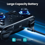 Switch Controller Wireless, Pro Controllers Compatible with Switch/Lite/OLED/PC, One-Key Pairing Gamepad with 9-Color RGB LEDs 1000mAh Battery 6-Axis Motion Wake Up Function