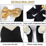 Dog Tuxedo, Formal Pet Clothes Shirt Costume Wedding Attire Party Bow Tie Suit, Pet Outfit for Small Medium Large Dogs Cats, Halloween Pet Costumes Birthday Puppy Clothing Christmas Apparel (XL)