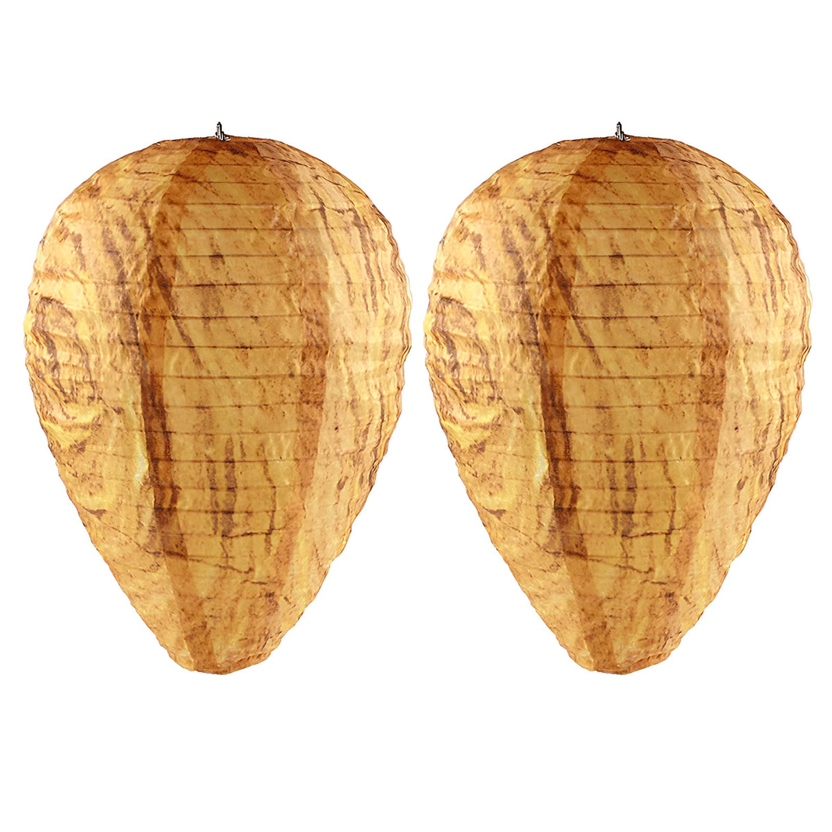 2 Pack Wasp Nest Decoy for Wasps Hornets Yellow Jackets Safe Hanging Wasp Deterrent Hornet Bee Wasp Trap Bags Waterproof Wasp Repellent Fake Cloth Wasp Nest for Home Garden Yard Outdoor