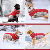 Haofy Dog Winter Coat, Reflective Strip Zipper Windproof Warm Jacket for Small Medium Large Dogs, with Built in Safety Belt for Cold Weather (S)