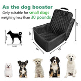 Flow.Month Pet Front Seat Cover Pet Booster Seat,Deluxe 2 in 1 Dog Seat Cover for Cars Waterproof Dog Front Seat Cover Pet Bucket Seat Cover with Safety Belt(Black)