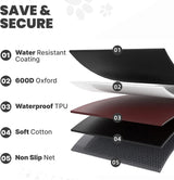 HCCW Dog Car Seat Cover for Back Seat Pet Cover for Dogs Waterproof Bench Seat Cover Protector Scratch Proof Nonslip Soft Dog Back Seat Cover for Cars Trucks SUV（48" L ×52" W