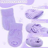 XS Dog Sweater 2-Pack, Turtleneck Knitwear Dog Sweater for Small Dogs Girl Teacup Chihuahua Yorkie Warm Winter Pet Puppy Clothes Kitten Cat Sweater for 2.2-3.5 lbs Dogs