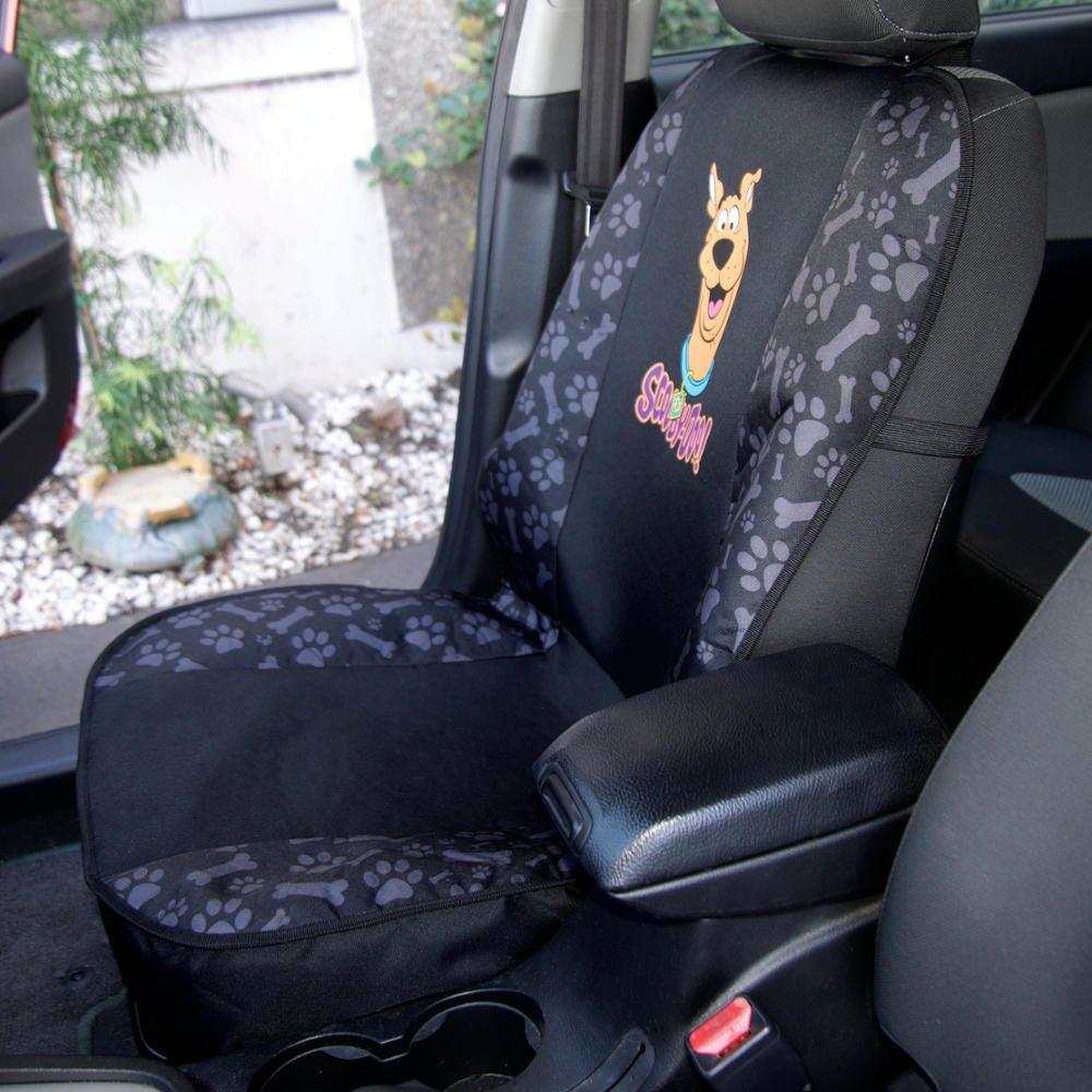 BDK Scooby Doo Waterproof Car Seat Cover for Dogs, Front Seat– Heavy Duty Black Oxford Automotive Front Seat Cover for Pets, Interior Covers for Auto Truck Van SUV
