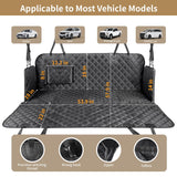 Viaviat Dog Car Seat Cover,Pets Back Seat Extender,600D Heavy Durable 100% Waterproof Scratchproof Soft Dogs Hammock, Nonslip Backseat Protector for Cars Trucks SUVs