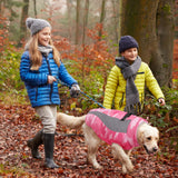 FUAMEY Dog Winter Jackets for Large Dogs,Dog Coat with Harness Built in,Waterproof Dogs Snowsuits Warm Pet Jacket Zip Up Fleece Cold Weather Coats Reflective Puppy Vest with Pocket Blue 3XL