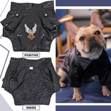 Warm Winter Dog Coat for Small and Medium Sized Dogs - Windproof and Waterproof Puppy Jacket - Cool Pet Leather Clothes for Chihuahua and Yorkie - Black Small