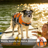 Mklhgty Dog Life Jacket, Reflective Adjustable Dog Life Vest with Rescue Handle for Swimming and Boating, Ripstop Pet Safety Life Preserver for Small, Medium and Large Dogs