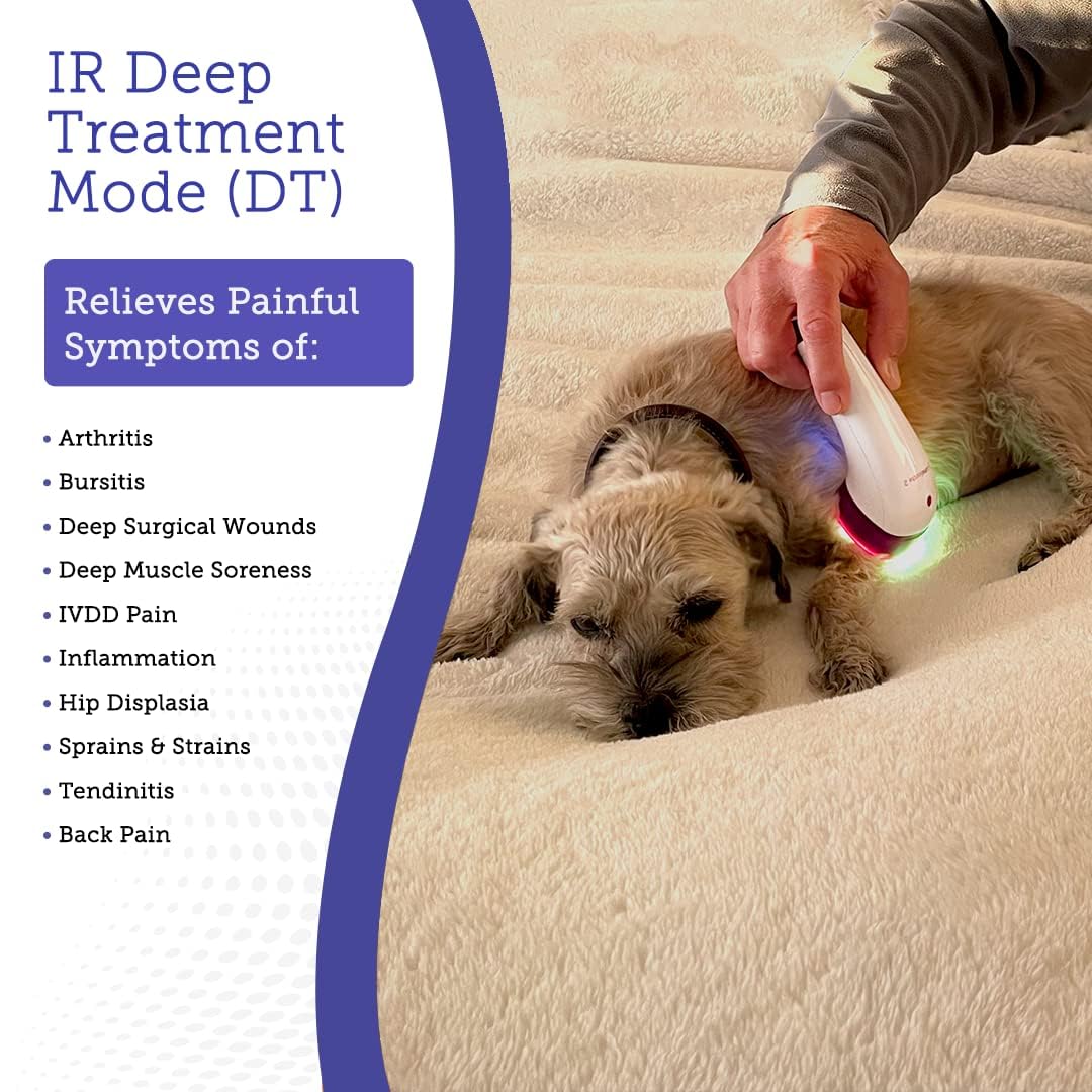 LumaSoothe Light Therapy for Dogs and Pets - LED Light Therapy for Pain Relief, Muscle & Joint Pain, Reduce Inflammation, Heal Wounds, & Clear Skin Problems with 2 Therapy Modes