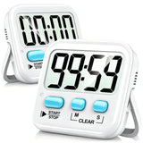 2 Pack Digital Timer for Kids, Magnetic Countdown Kitchen Timers for Cooking, Egg, Classroom, Teacher, Exercise, Study, Oven - Battery Included