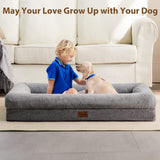 BFPETHOME XL Extra Orthopedic Dog Bed for Large Dogs – Washable Couch-Style Pet Bed with Supportive Bolster Sides, Removable Waterproof Cover, Non-Slip Bottom, Comfortable Dog Bed for Better Sleeping