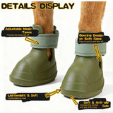 EXPAWLORER Dog Shoes for Small Medium Large Dogs, Waterproof Non-Slip Dog Snow Booties for Winter with Socks, Easy On & Off Pet Boots & Paw Protectors, Easy-Clean for Beach Outdoor Rain (Green S)