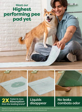 Load image into Gallery viewer, Earth Rated Max Absorbency Puppy Pee Pads for Dogs Absorbs 2X Faster &amp; 2X More, Leak-Proof, Odor Control Potty Training, Unscented, Large, 22” x 23”, 40 Count
