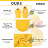 KOOLTAIL Dog Duck Costume Clothes, Funny Dog Outfits Fleece Sweater Hoodie, Pet Cute Halloween Cosplay Cold Weather Coats with Leash Hole for Small Medium Large Dogs Pug Pitbull Corgi Puppy, Yellow SM