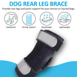 Dog Leg Braces for Rear Legs, Hock Brace for Back Legs with Metal Strips and Safety Reflective Straps for Short Legs, Joint Warps Support for Hind Legs Injuries Sprains Arthritis (XSmall)