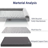 Orthopedic Dog Beds Extra Large Sized Dog, Pet Sofa Bed with Removable Washable Cover, Egg Foam Support, Bolster Cushion for Comfortable Sleep, Waterproof & Non-Slip Bottom Bed