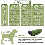 EMUST Winter Coat for Large Dogs, Windproof Dog Jacket for Cold Weather, Extra Warm Pet Winter Clothes for Small Medium Large Dogs, Green, XXL