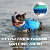 VIVAGLORY High Buoyancy Dog Life Vest, Swimming Vest with Handle, Dog Life Jacket for Swimming & Boating, Buoyancy for Puppy Doggy, S, Turquoise