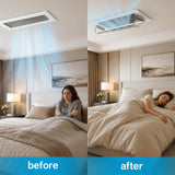 Wea&Hea 2 Pack Magnetic Air Vent Deflector, 9"-15.5" Adjustable Vent Cover with Optimized Ferrite Magnets for Ceiling/Floor/Wall Registers - Clear Heat/AC Deflector for Under Furniture & Home Comfort