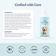 Load image into Gallery viewer, Pawfy Dog Breath Freshener with Specialized Dental Care Formula | Dog Teeth Cleaning &amp; Mouthwash | Helps Freshen Dogs Breath with Easy Water Additive | Supports Plaque and Tartar Control
