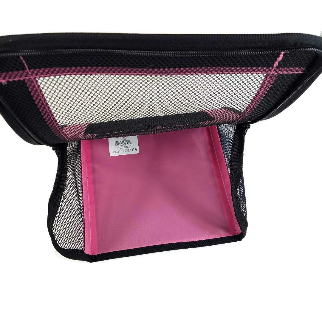 Perfect Petzzz Tote for Lifelike Stuffed Interactive Pet Dogs and Cats, Nylon and Mesh Toy Carrier for Pet Animals, Zippered Carrying Case Accessory (Pink)