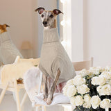 Dog Sweaters for Medium Dogs Girl Boy, Pet Thermal Knitted Turtleneck Medium Dog Sweater for Dogs Pets Winter Clothes Outfits, Greyhound, Apricot M