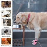 SCENEREAL Anti Slip Dog Sock to Prevent Licking Paws for Hardwood Floors, Boots & Paw Protector Shoes for Hot/Cold Pavement with Grippers, Double Sides Grips for Small Medium Large Senior Dogs, L