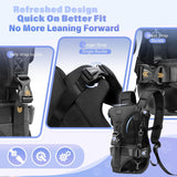 YUDODO Front Pet Carrier Backpack for Small Dogs and Cats, Secure and Breathable Mesh Travel Dog Carrier with Safety Belt, Ergonomic Support, Adjustable for Walking, Hiking (Black-Pro M)