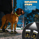 Dog Shoes for Hot Pavement,Dog Boots & Paw Protectors for Large Medium Size Dogs to Prevent Licking,Dog Booties with Reflective for Outdoor,Hiking,Hardwood Floors,Winter Snow(Black Yellow, Size5)