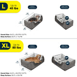 Serta Orthopedic Cuddler Dog Bed for Pets – Chocolate Brown (X-Large)