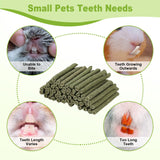 ARTKIDA 100PCS Timothy Hay Sticks for Rabbits Guinea Pigs Chinchillas Chew Treats, Natural Timothy Grass Molar Teeth Stick Bunny Chew Toys for Rabbits Chinchillas Guinea Pigs Hamsters Rodents