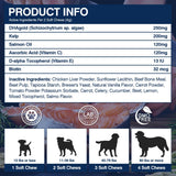 Omega 3 Skin and Coat Supplement for Dogs 200 Chews Dog Fish Oil Supplements with EPA & DHA Fatty Acids Dry Skin Relief for Dogs Shedding Allergy Itching Promotes Heart Hip Joint Health Chicken Flavor