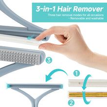 Load image into Gallery viewer, Carpet Rake for Pet Hair Removal Tool, Reusable Pet Hair Remover Broom, Dog&amp;Cat Hair Remover Scraper Rake with 54” Adjustable Long Handle, 3 Pcs Carpet Brush Rake for Rugs, Mats, Couch, Furniture
