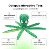 CPYOSN Dog Squeaky Toys Octopus - No Stuffing Crinkle Plush Toys for Puppy Teething, Durable Interactive Chew Toys for Small, Medium and Large Dogs Training and Reduce Boredom, 2 Pack