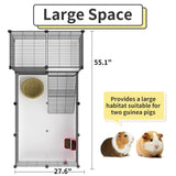 Oneluck Guinea Pig Cage,Indoor Habitat Cage with Waterproof Plastic Bottom,Playpen for Small Pet Bunny, Turtle, Hamste, Loft and Partition