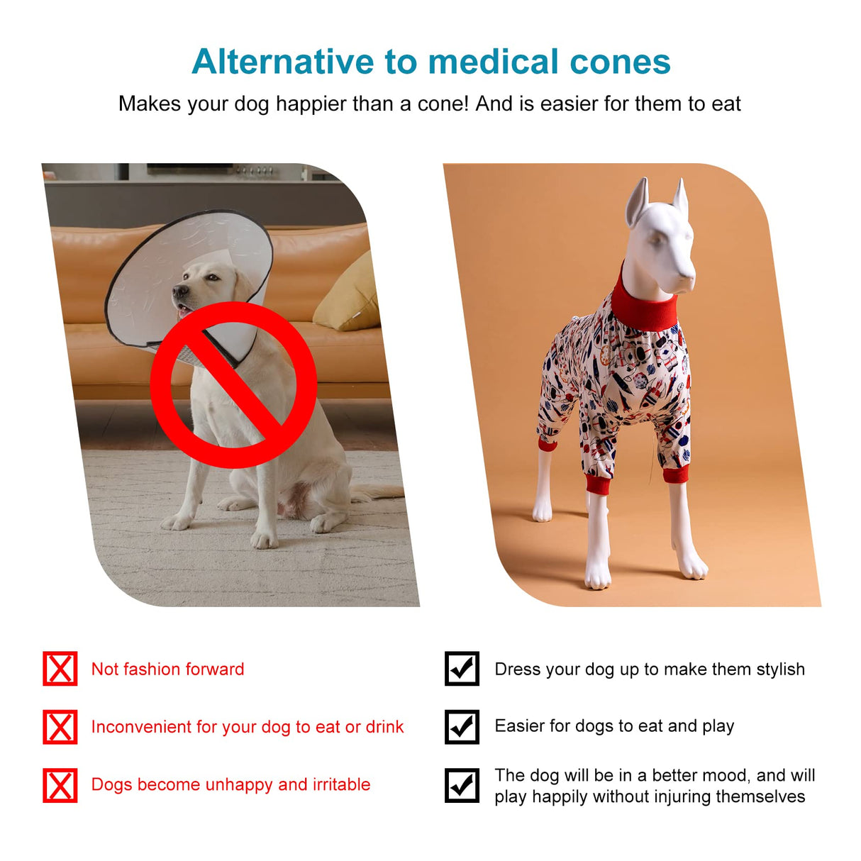 LovinPet Large Dog Outfit - Space Snow Prints, Lightweight Pullover Large Puppy Pajamas, Full Coverage Dog Pjs, Pitbull Onesie, Pet Pajamas for Dogs, Pitbull Clothes, White 3XL