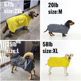 Dora Bridal Dog Raincoat for Large Dogs, Adjustable Clear Hooded Dog Rain Jacket, Waterproof Dogs Rain Coat Poncho with Reflective Strips for Labrador, Golden Retriever, German Shepherd, Grey,3XL