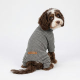 Fitwarm Mock Neck Knitted Dog Pajamas, Warm Winter Clothes for Small Dogs Boy Girl, Pet Pjs, Grey, XXL